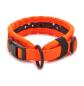 Preview: SOFTY Halsband | Länge: 30-36cm | Breite: 2,8cm | Farbe: orange/schwarz